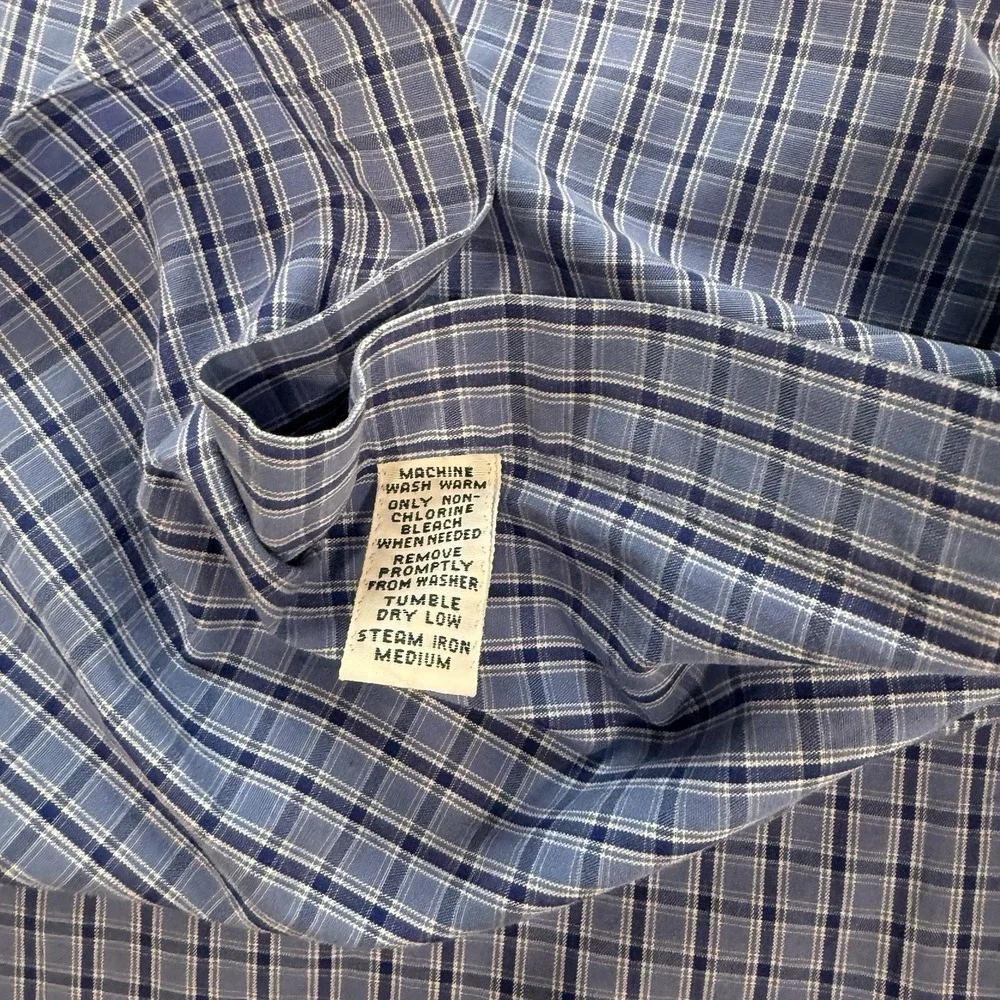 Polo Ralph Lauren Blue‎ Plaid Cotton Button Down Blake Shirt XL